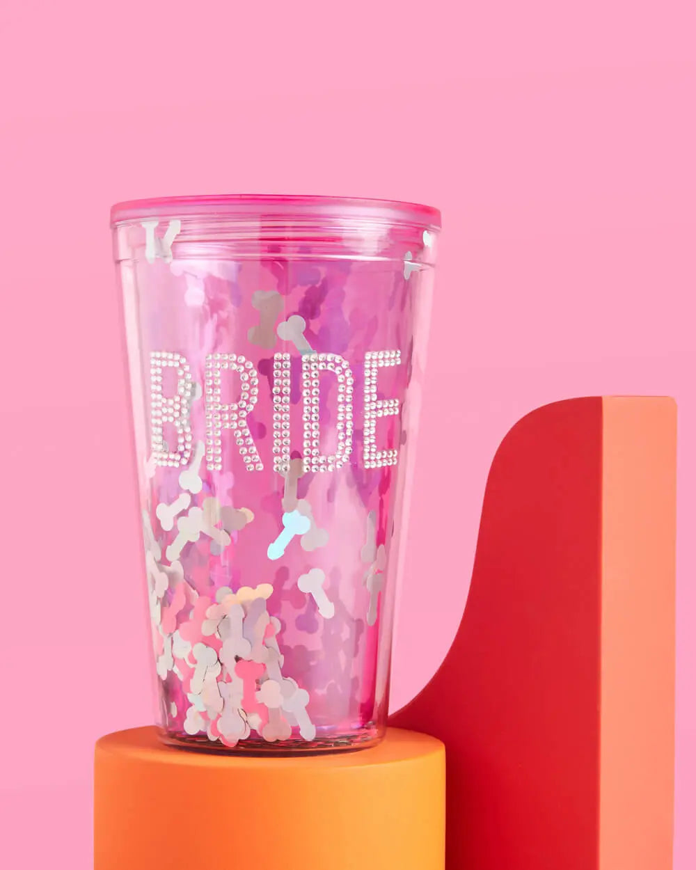 Bling Ring Pen*s Cup - bedazzled cup xo, Fetti