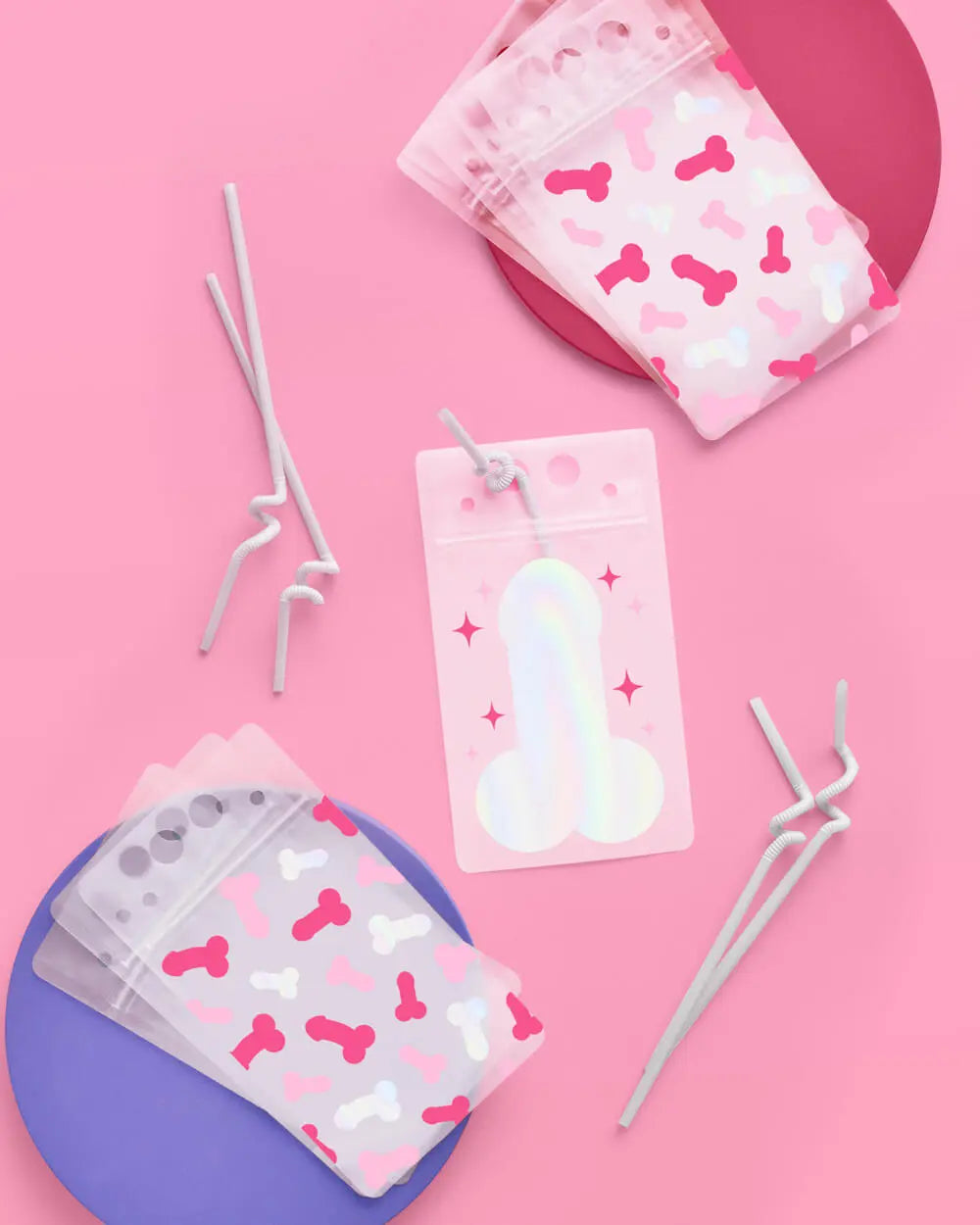 Bling Ring Pen*s Pack - sippers + straws xo, Fetti