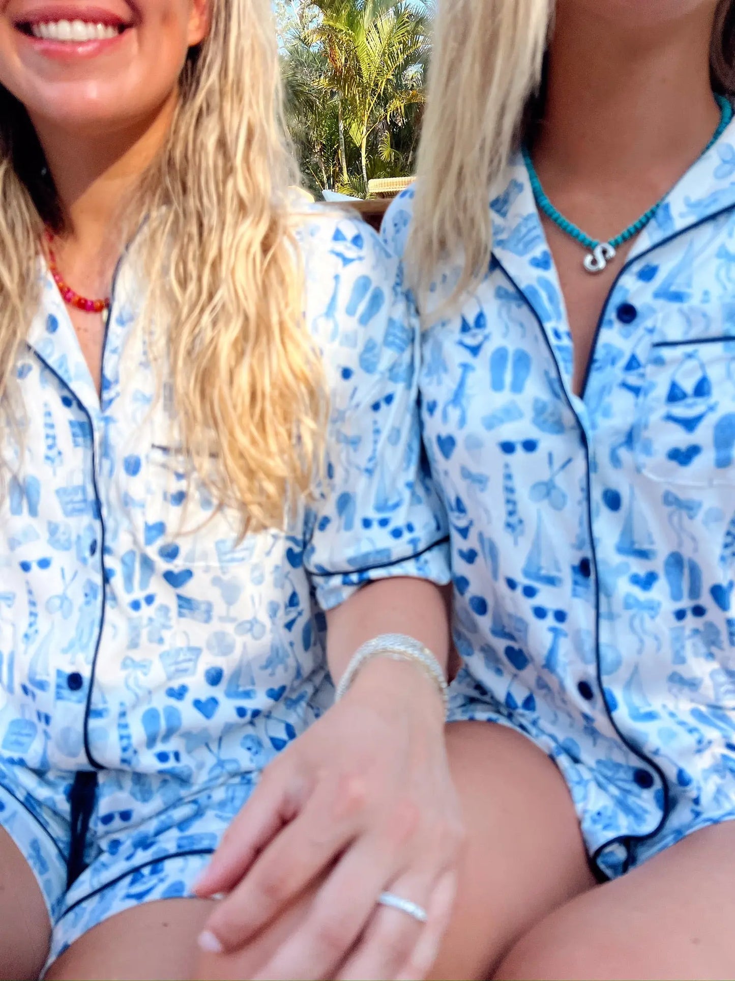 Blue Americana - Short Sleeve Pajama Set KenzKustomz