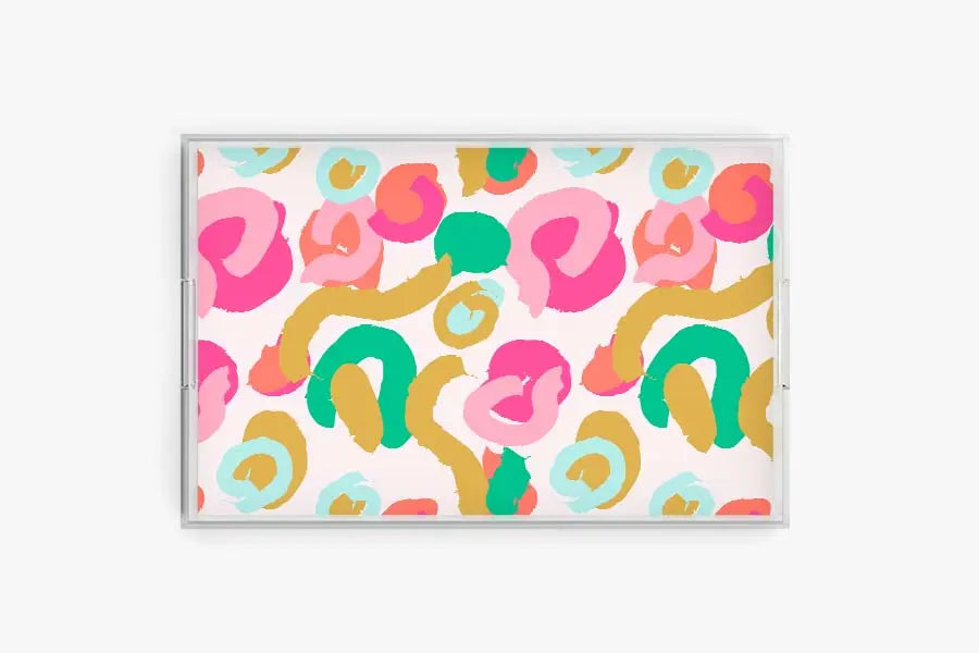Brushstrokes Acrylic Tray - Artful CB Studio