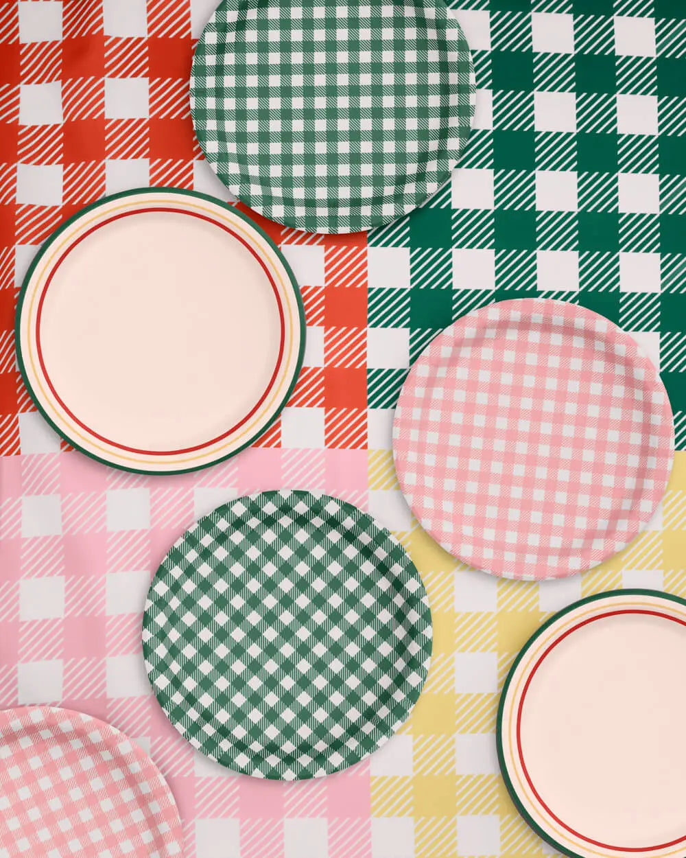 Camp Bride Plates - 24 matte paper plates xo, Fetti