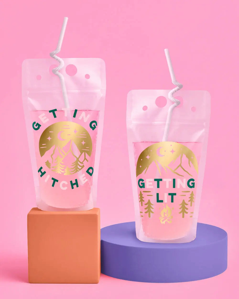 Camp Bride Sippers - 16 drink pouches xo, Fetti