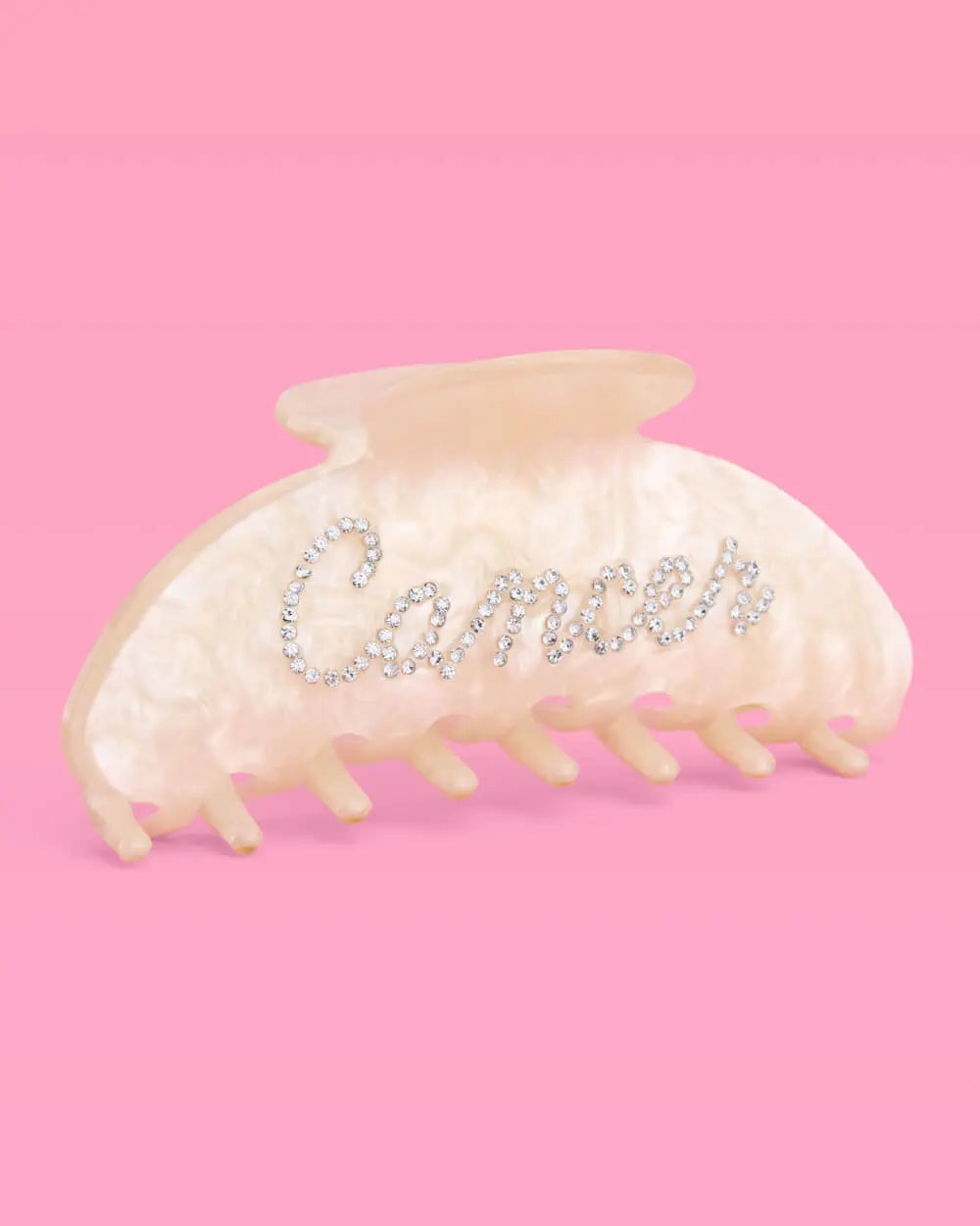Cancer Claw Clip - rhinestone claw clip xo, Fetti