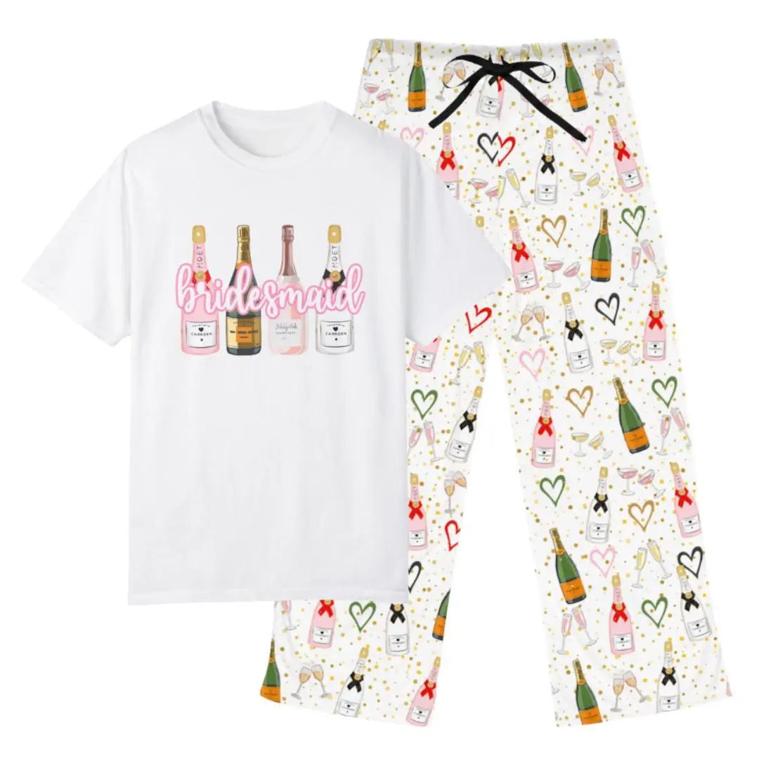 Champagne Dreams Bridal Collection - Bridesmaid Crewneck T-Shirt Printify