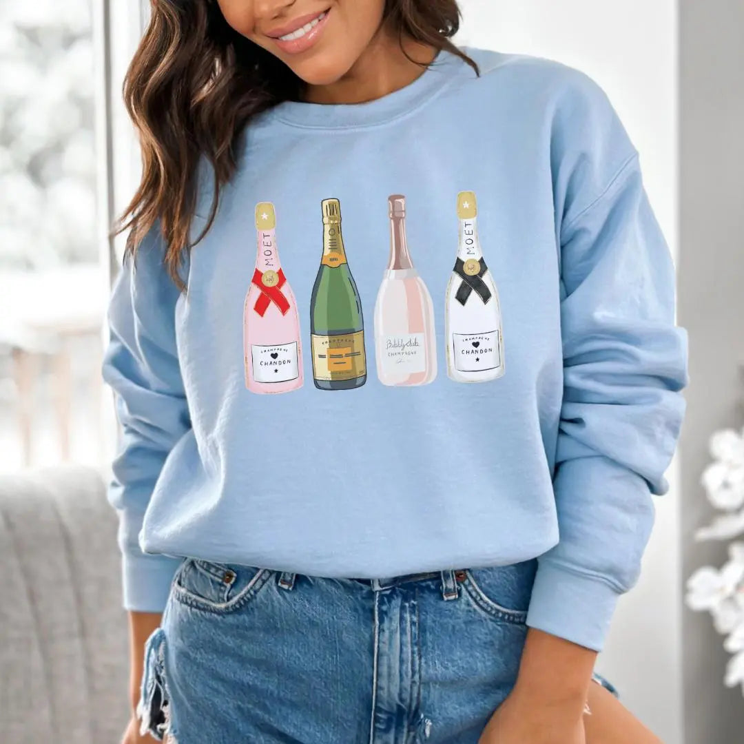 Champagne Problems Crewneck Sweatshirt Printify