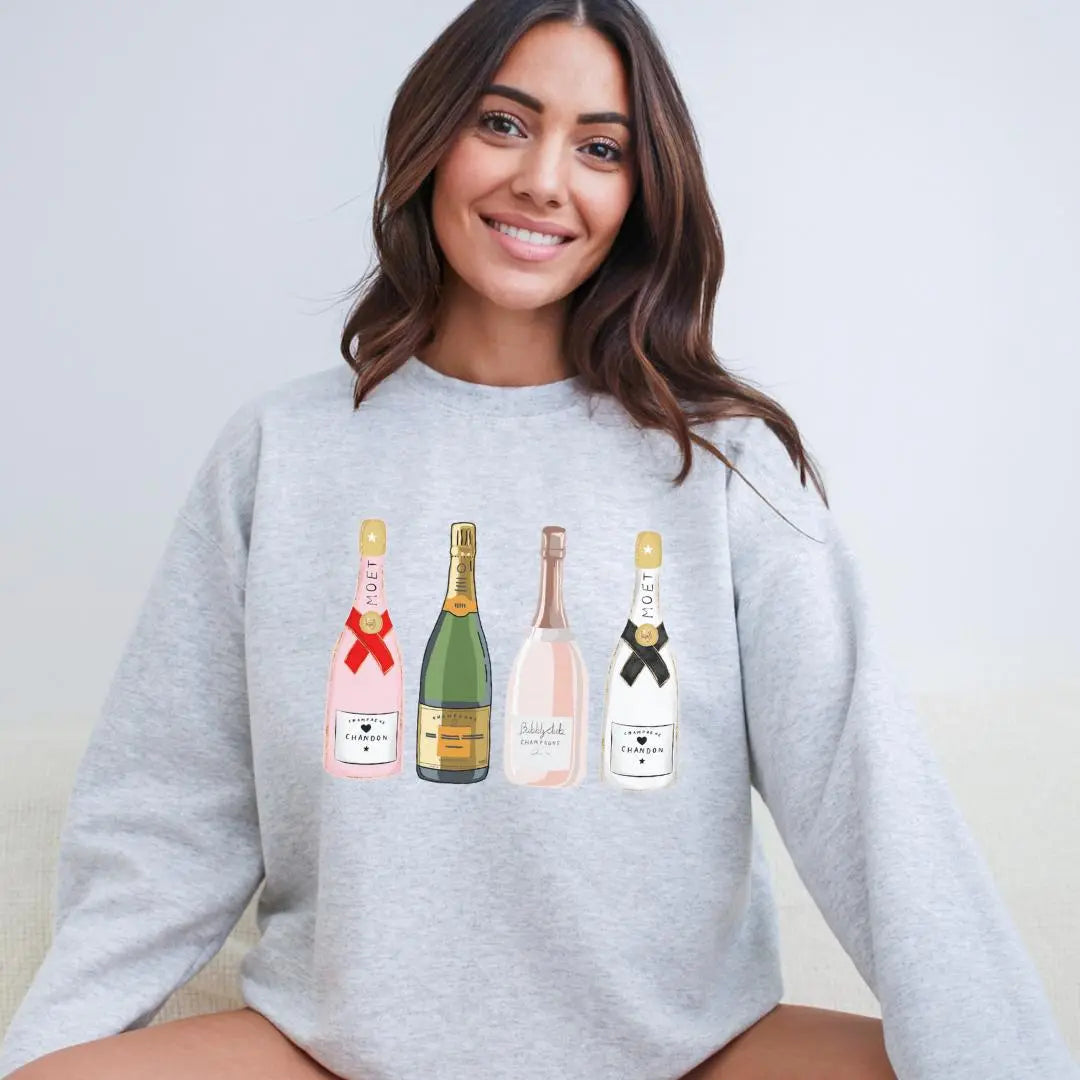 Champagne Problems Crewneck Sweatshirt Printify