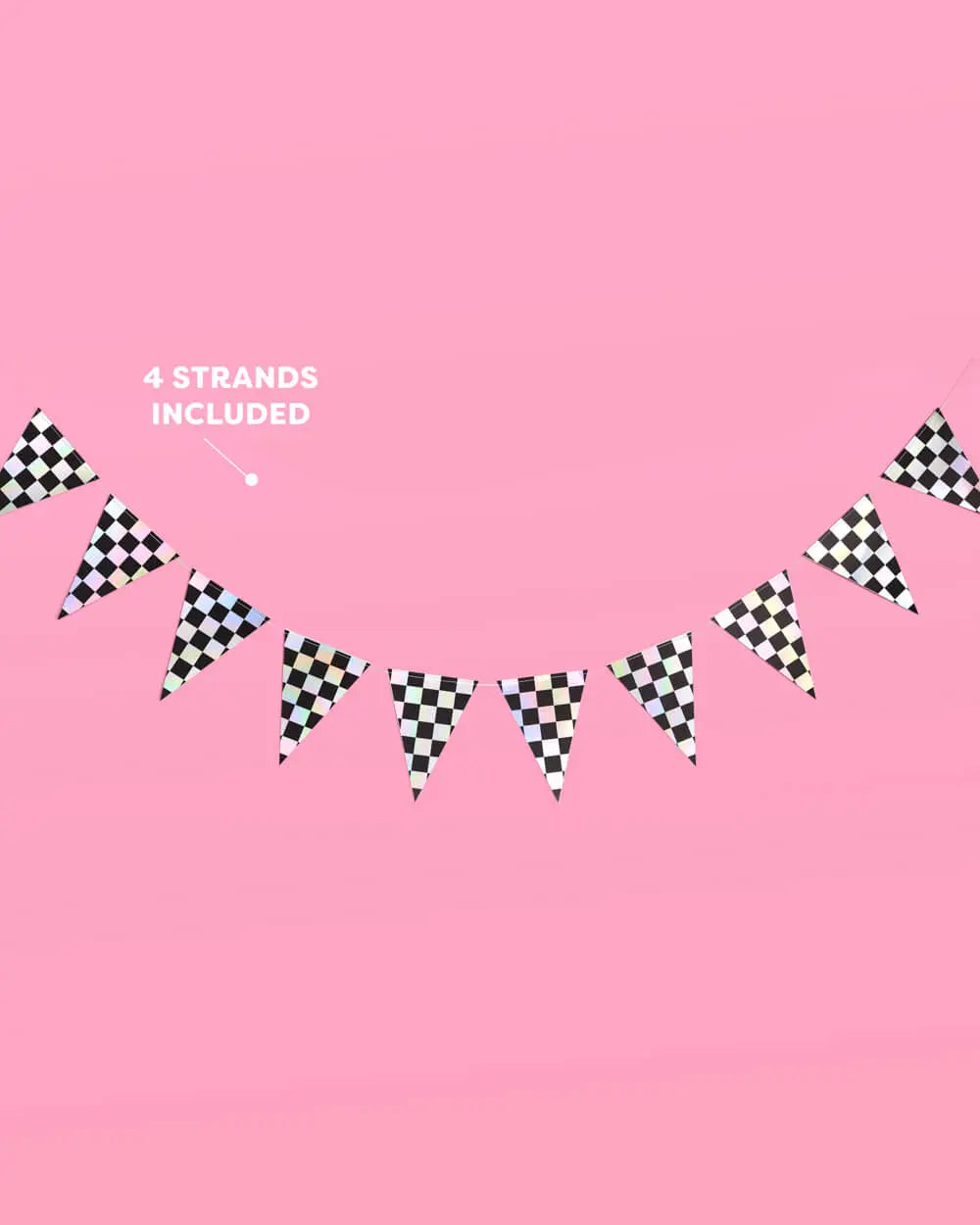 Checked Out Banner - black + iridescent banner xo, Fetti