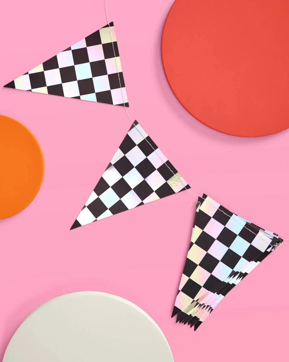 Checked Out Banner - black + iridescent banner xo, Fetti