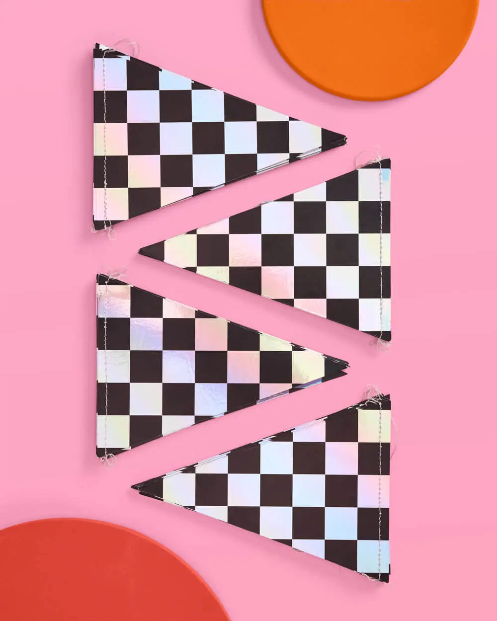 Checked Out Banner - black + iridescent banner xo, Fetti