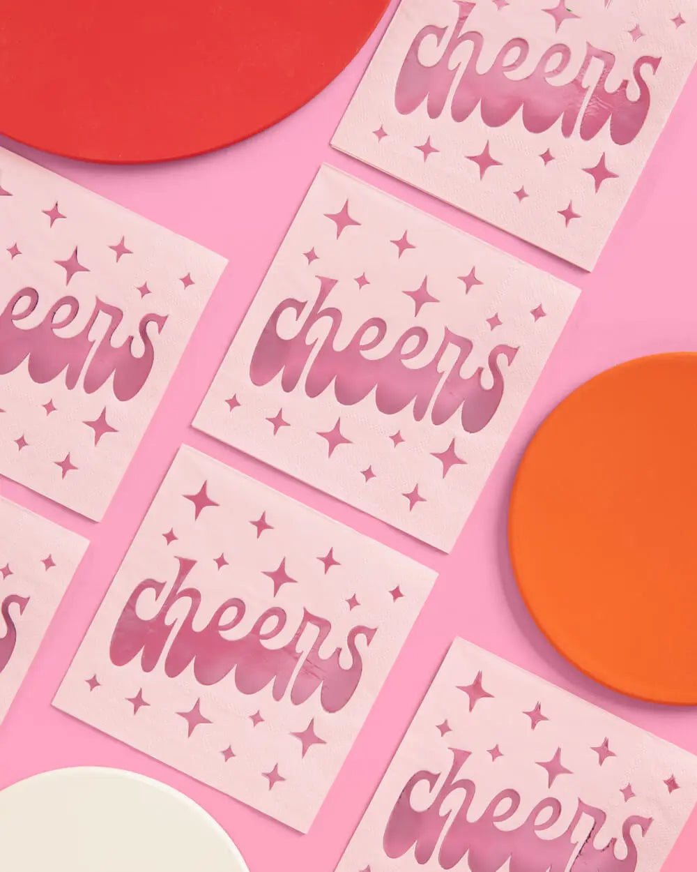 Cheers Napkins - 50 foil napkins xo, Fetti