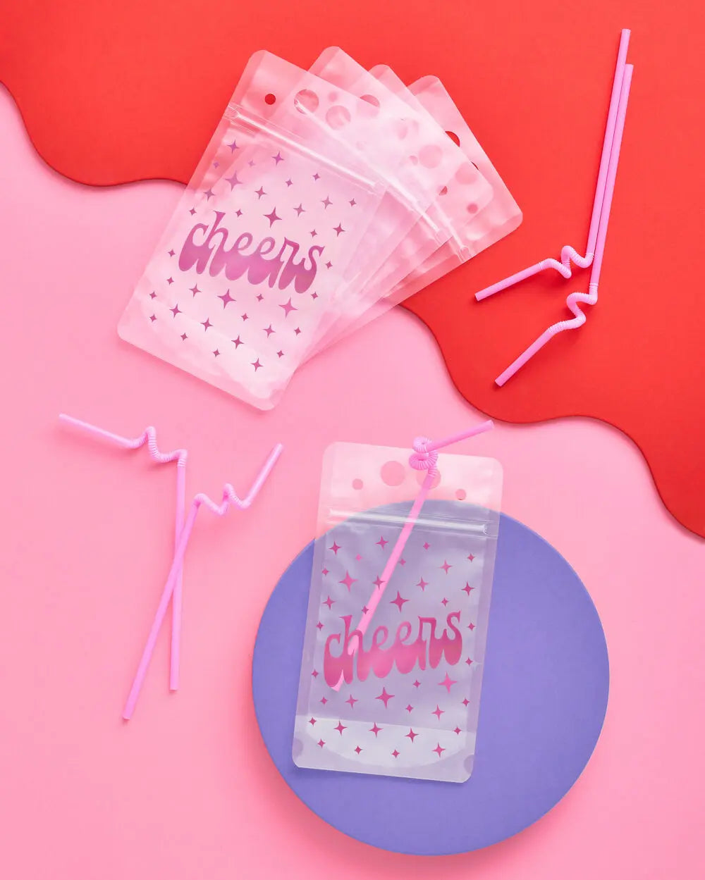 Cheers Sippers - 16 drink pouches xo, Fetti