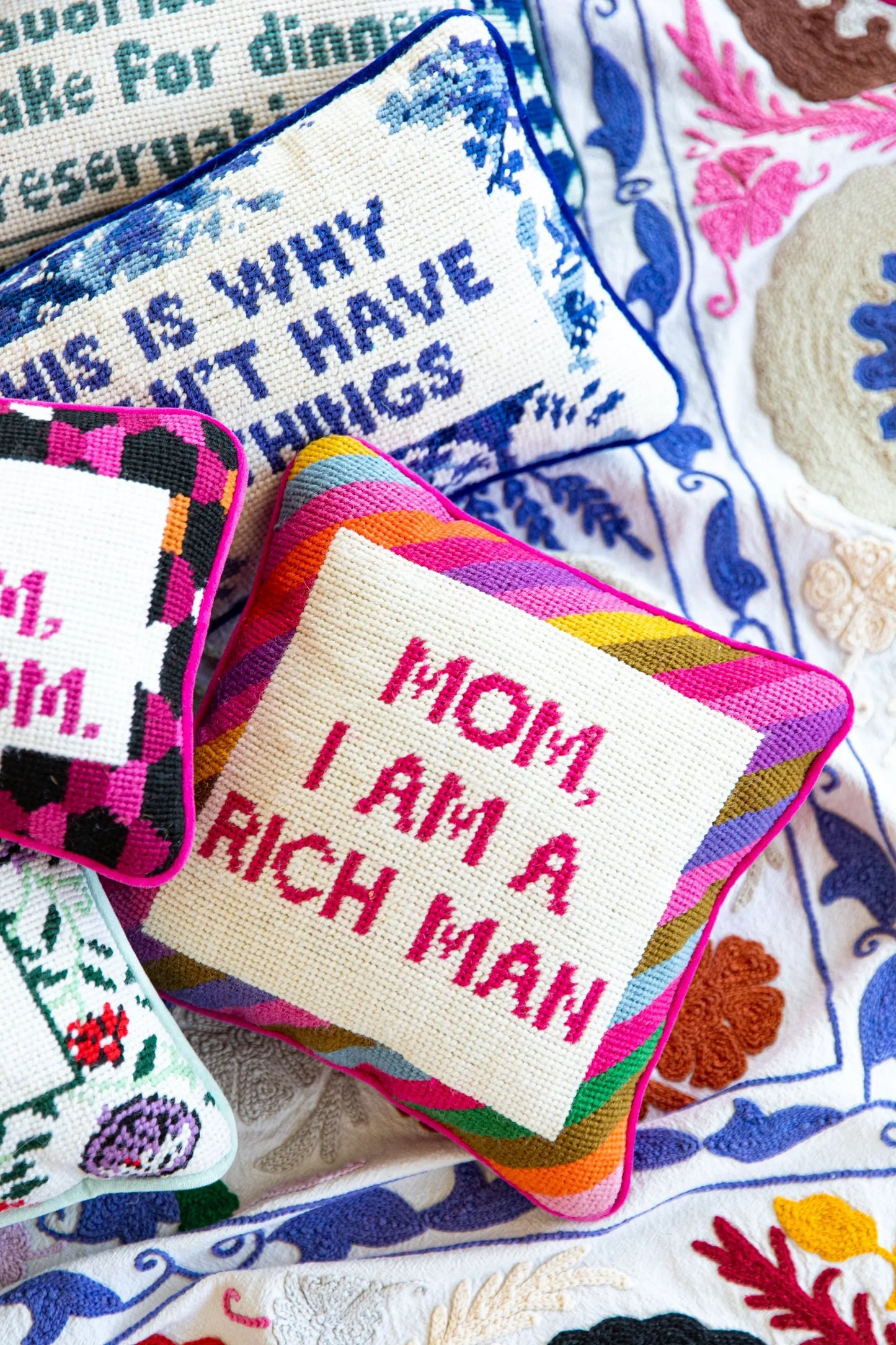 Cher Knows Best Needlepoint Pillow Furbish Studio