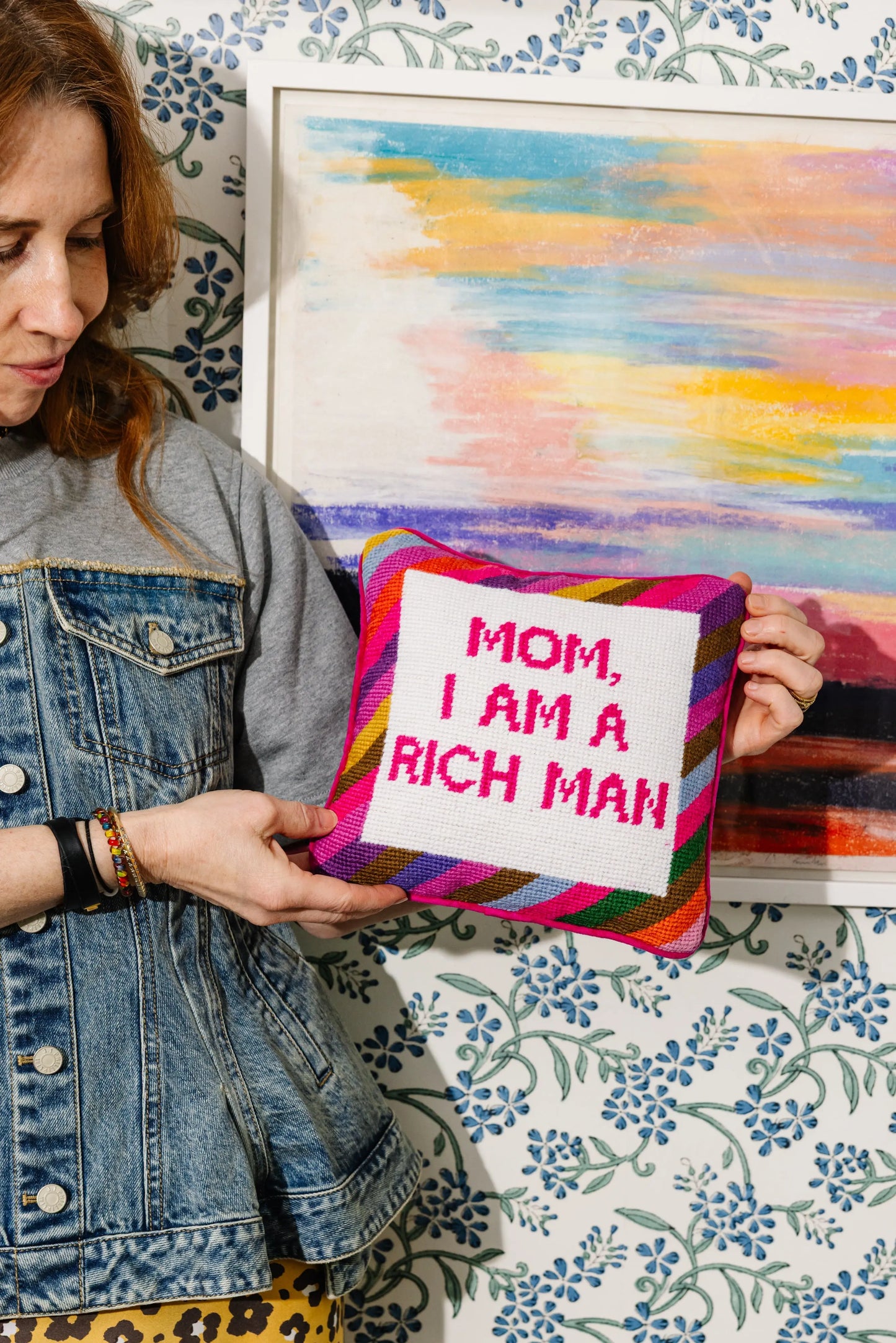 Cher Knows Best Needlepoint Pillow Furbish Studio
