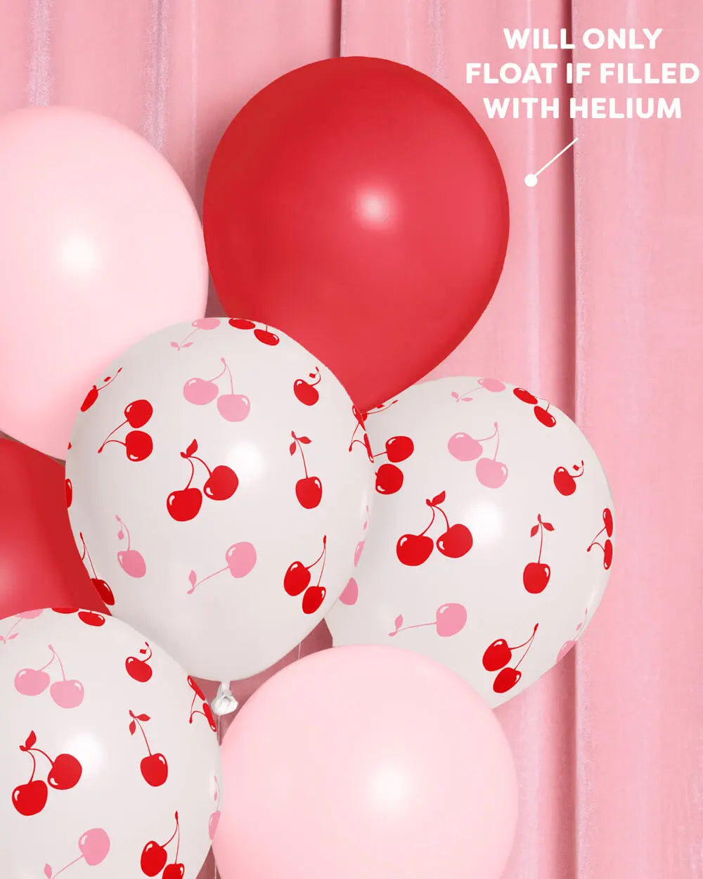 Cherry Balloon Pack - 24 latex balloons xo, Fetti