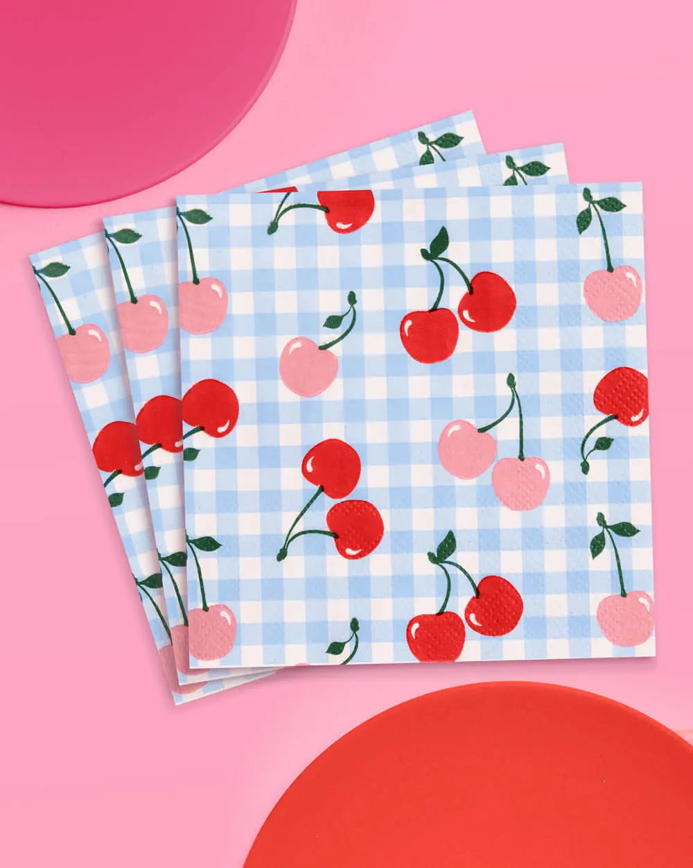 Cherry Napkins - 25 paper napkins xo, Fetti