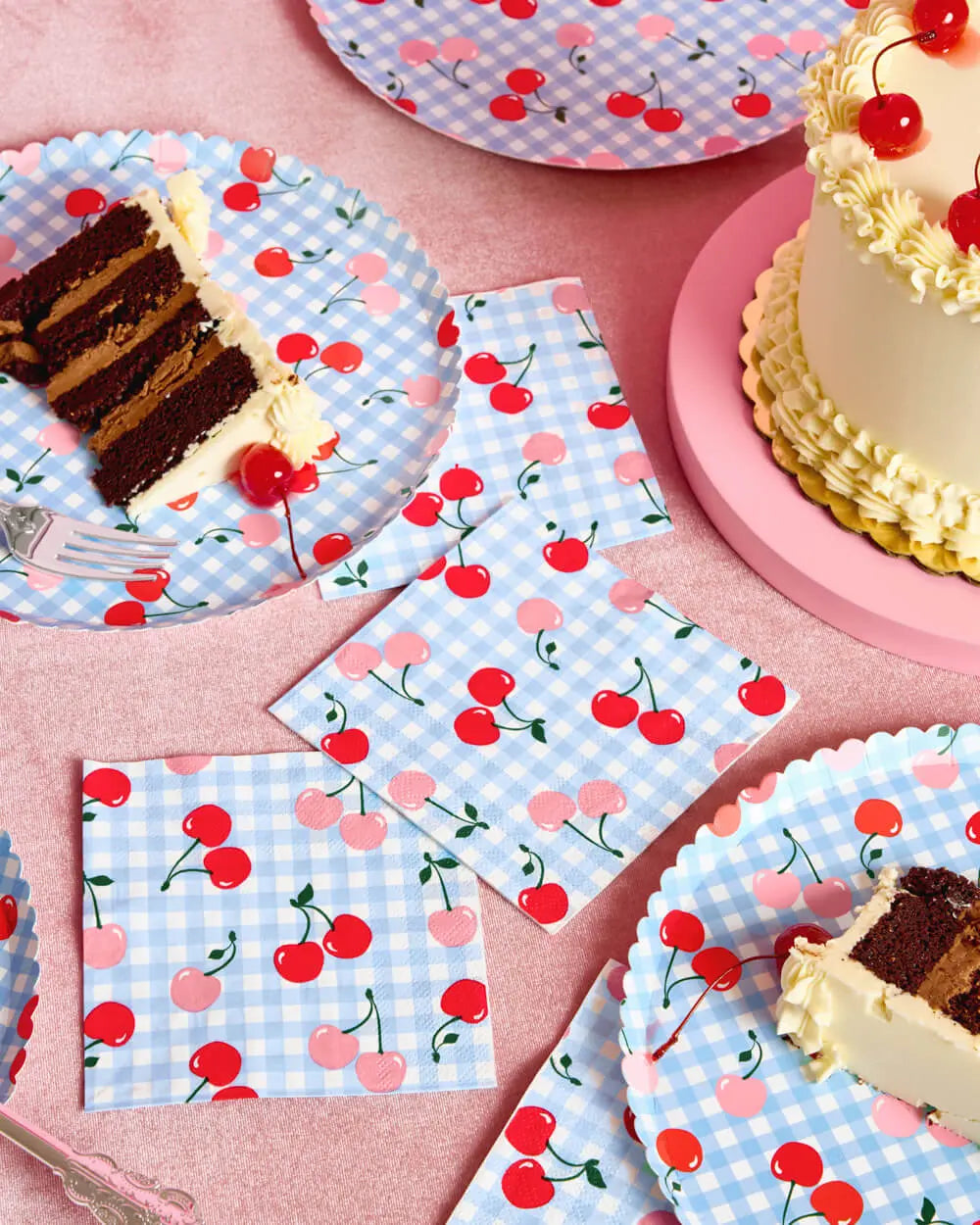 Cherry Napkins - 25 paper napkins xo, Fetti