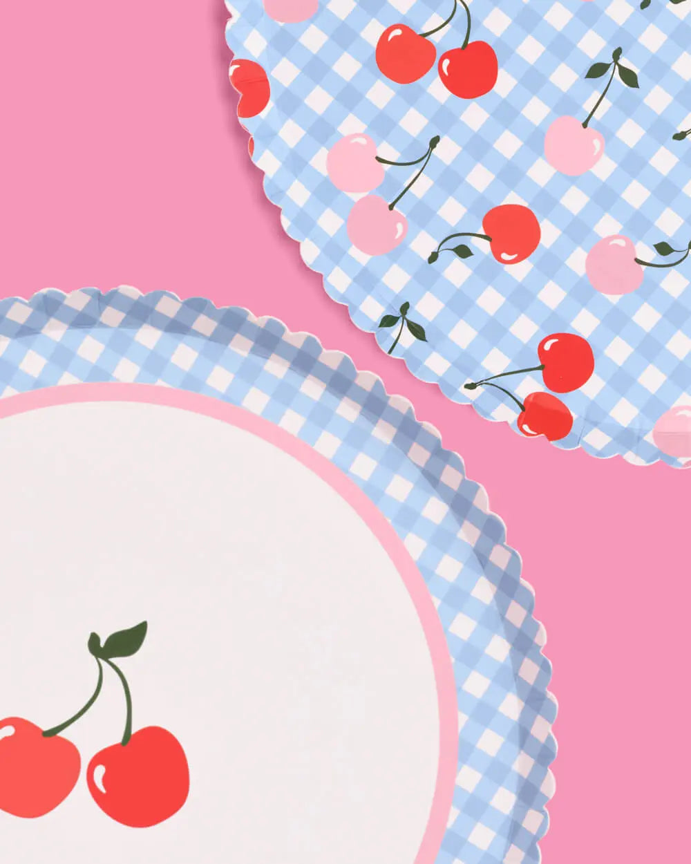 Cherry Plates - 24 paper plates xo, Fetti