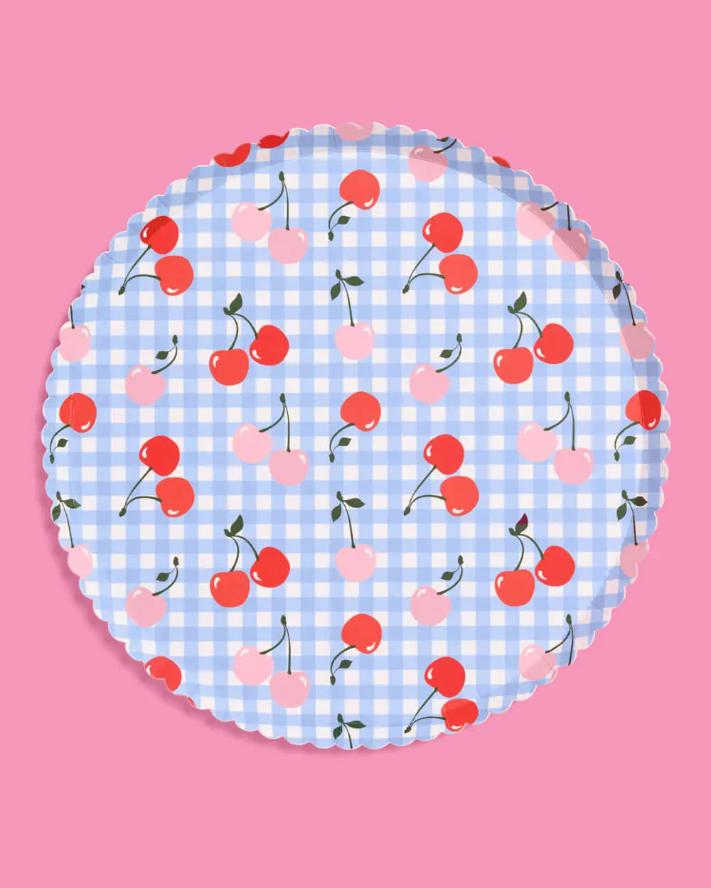 Cherry Plates - 24 paper plates xo, Fetti