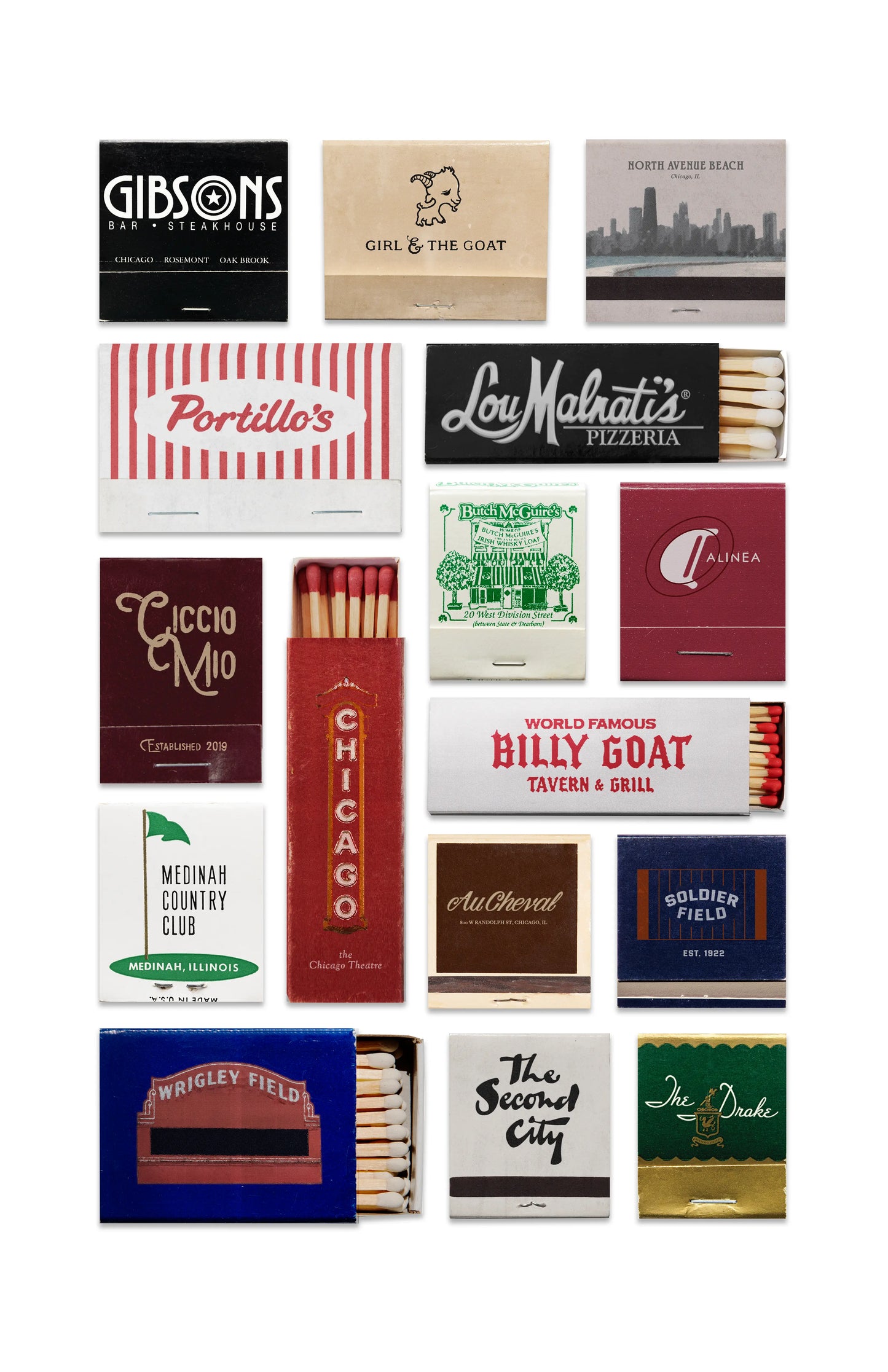 Chicago Collage Poster Match South Shop