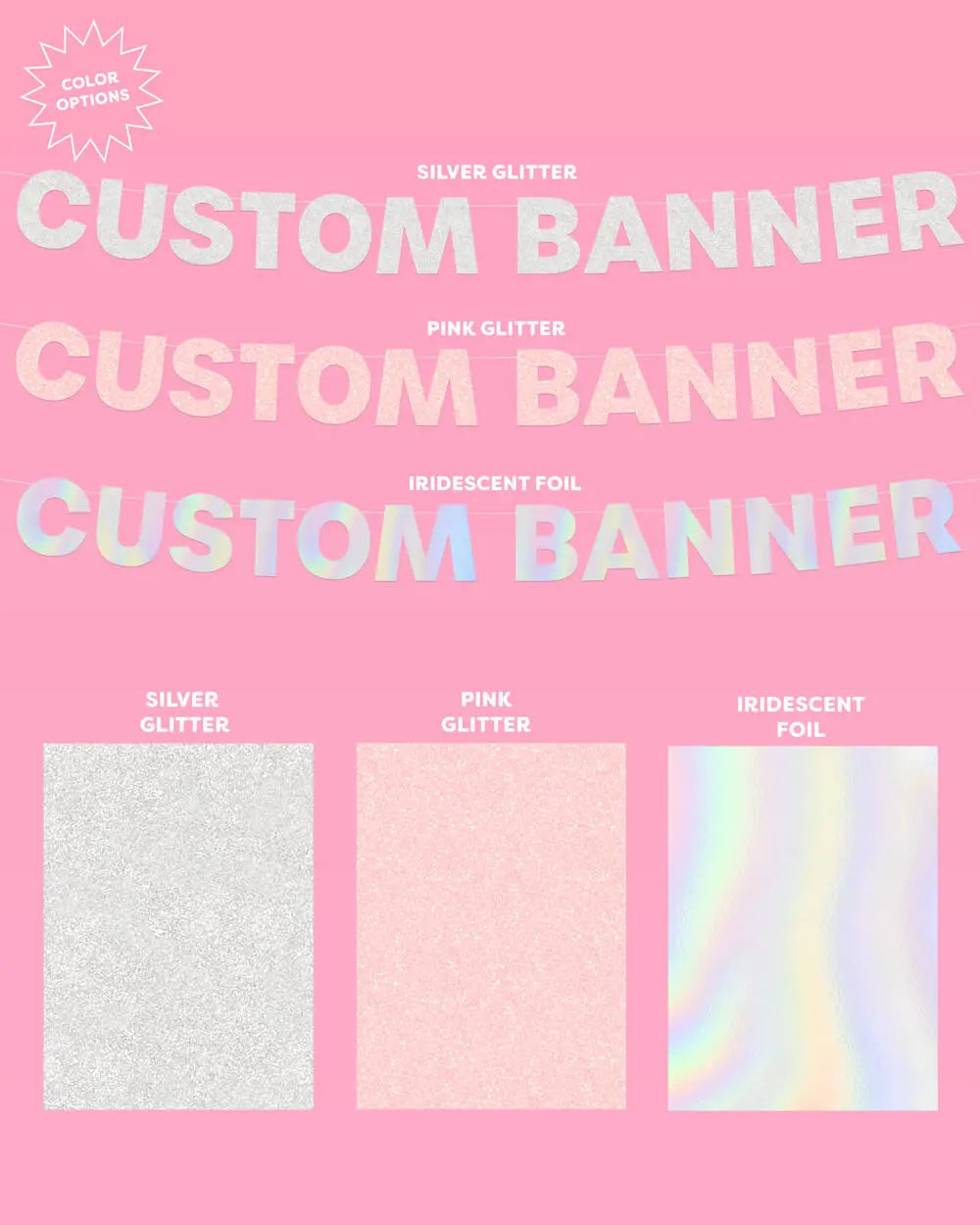 Classic Custom Banner - customizable banner xo, Fetti