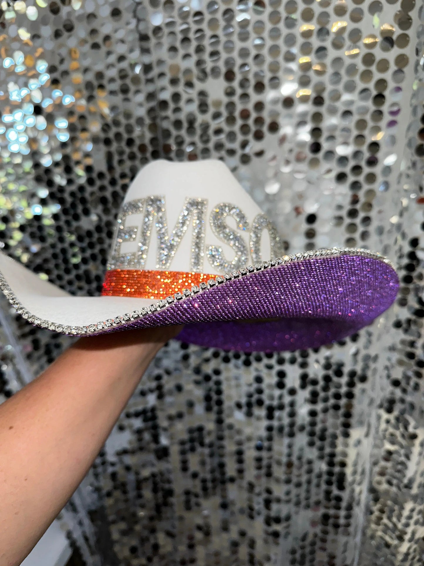Clemson Hat Rhinestone Cowgirl