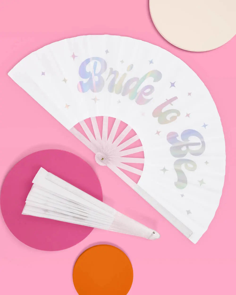 Cloud Nine Fan - iridescent folding fan xo, Fetti