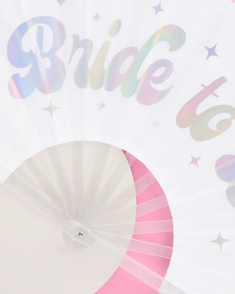 Cloud Nine Fan - iridescent folding fan xo, Fetti