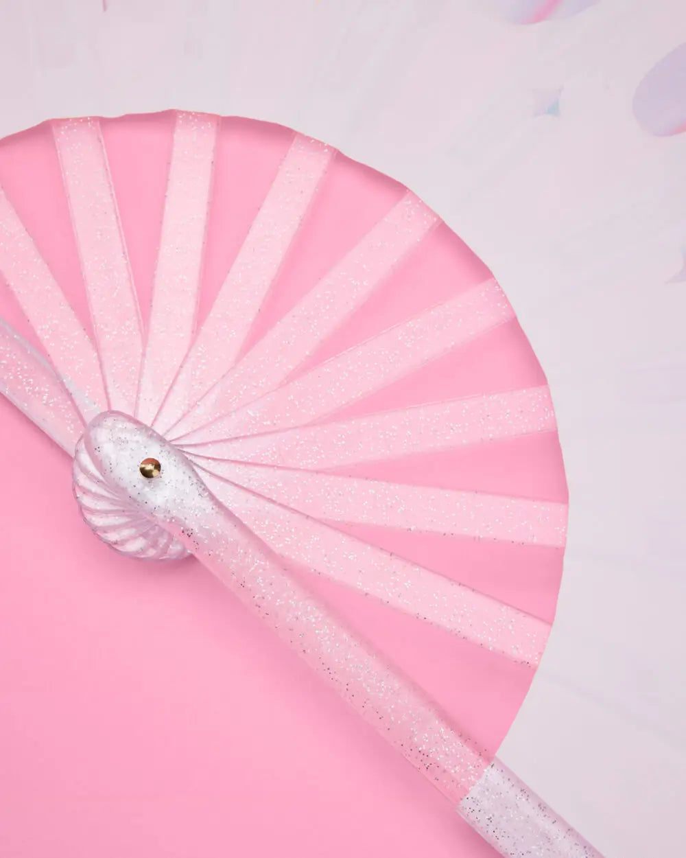 Cloud Nine Fan - iridescent folding fan xo, Fetti