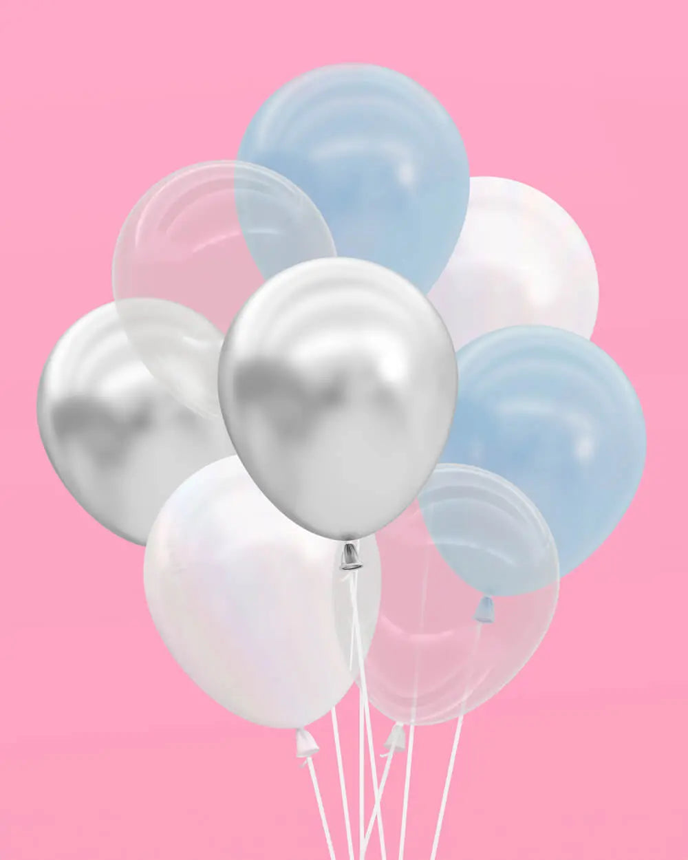 Cloud Nine Pack - 25 latex balloons xo, Fetti
