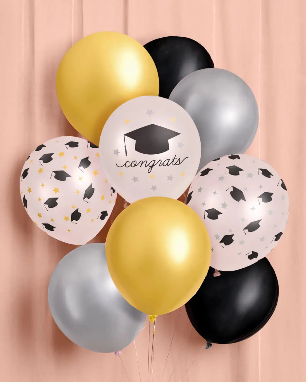Congrats Grad Balloon Pack - 24 latex balloons xo, Fetti