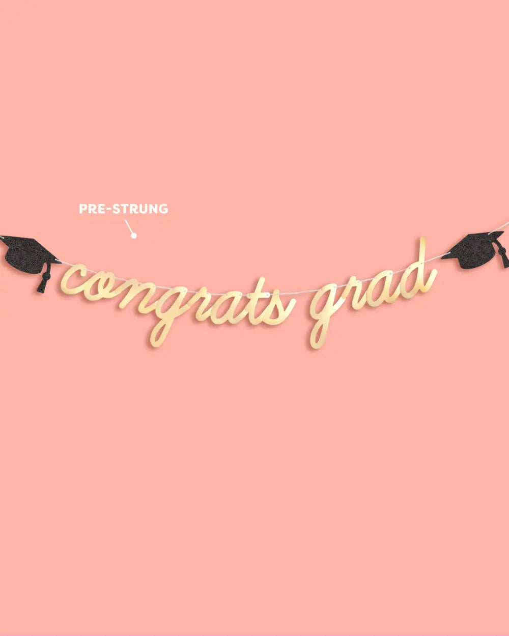 Congrats Grad Banner - two piece banner xo, Fetti