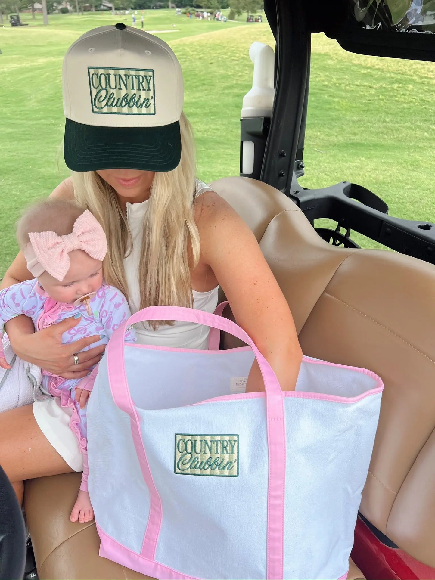 Country Clubbin' - Green Vintage Trucker Hat KenzKustomz