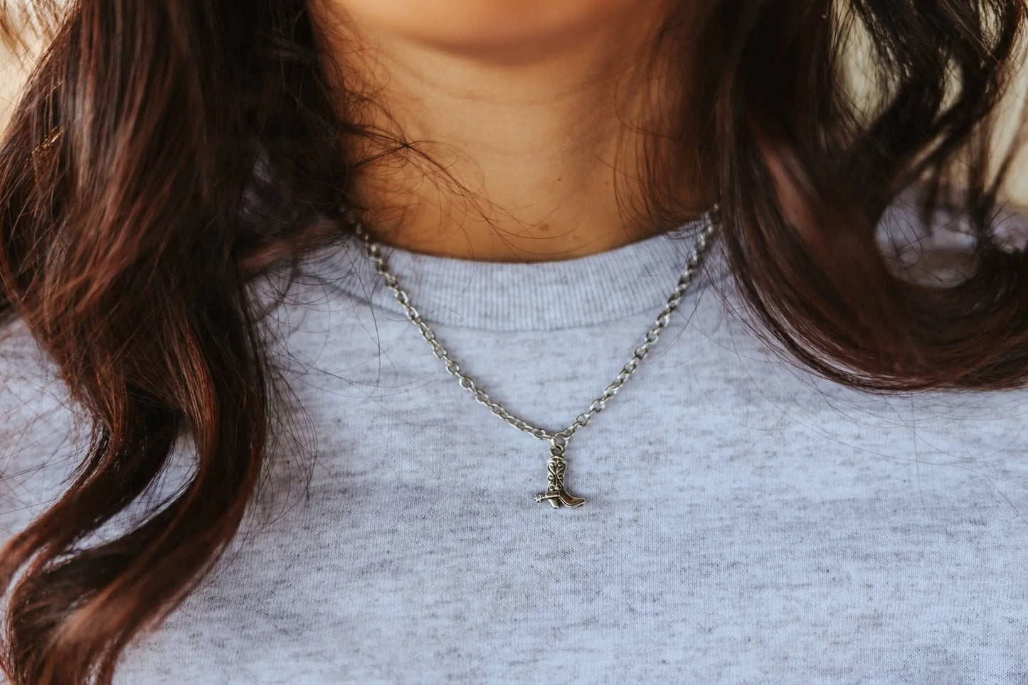 Cowboy Boot Pendant Necklace Wild Junkie