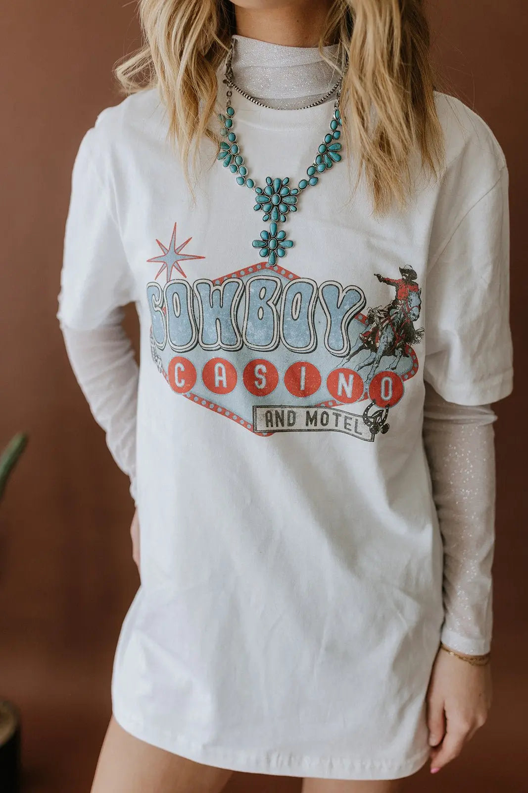 Cowboy Casino Motel Graphic Tee Wild Junkie