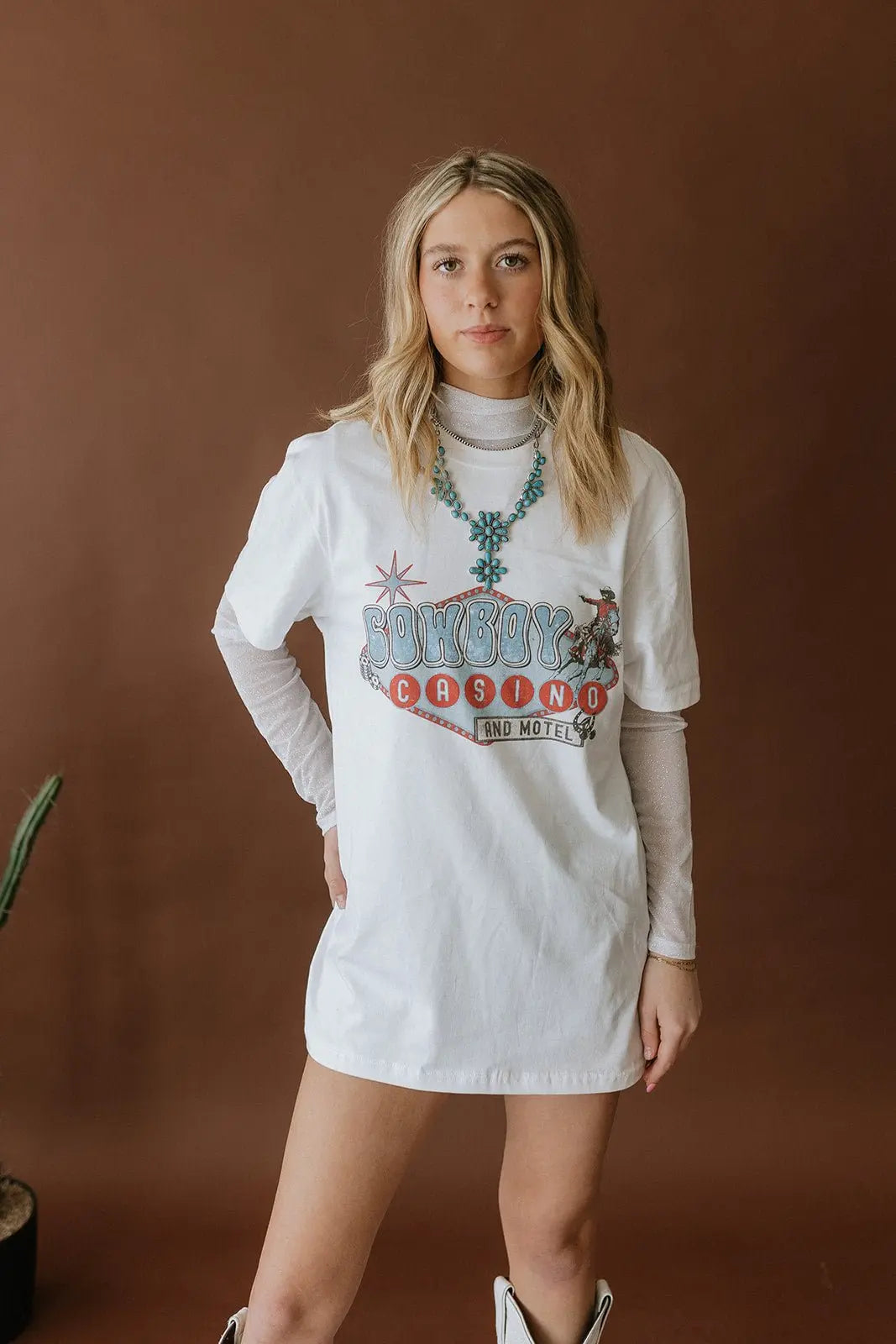 Cowboy Casino Motel Graphic Tee Wild Junkie
