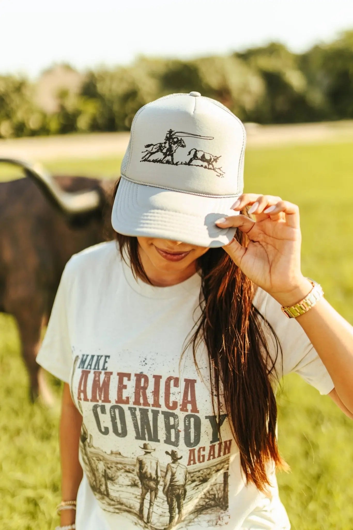 Cowboy Roper Trucker Hat Wild Junkie