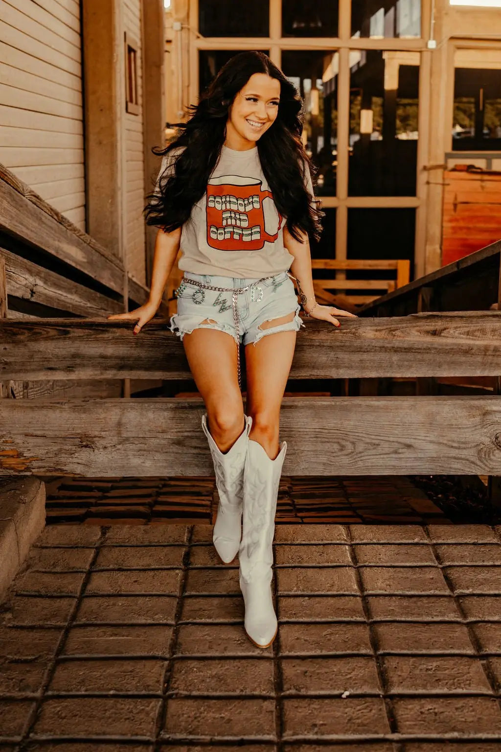 Cowboys and Coffee Cup Graphic Tee Wild Junkie