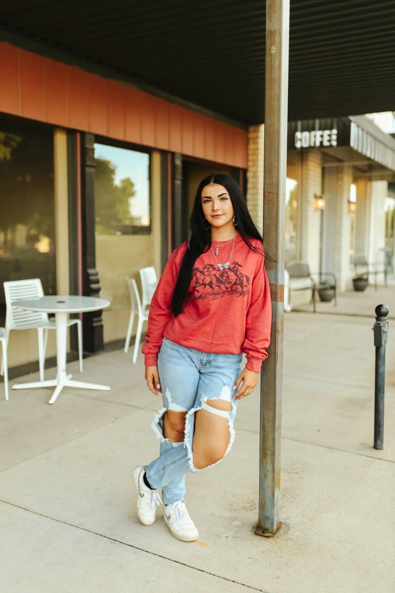 Cowgirl Rider Graphic Sweatshirt Wild Junkie