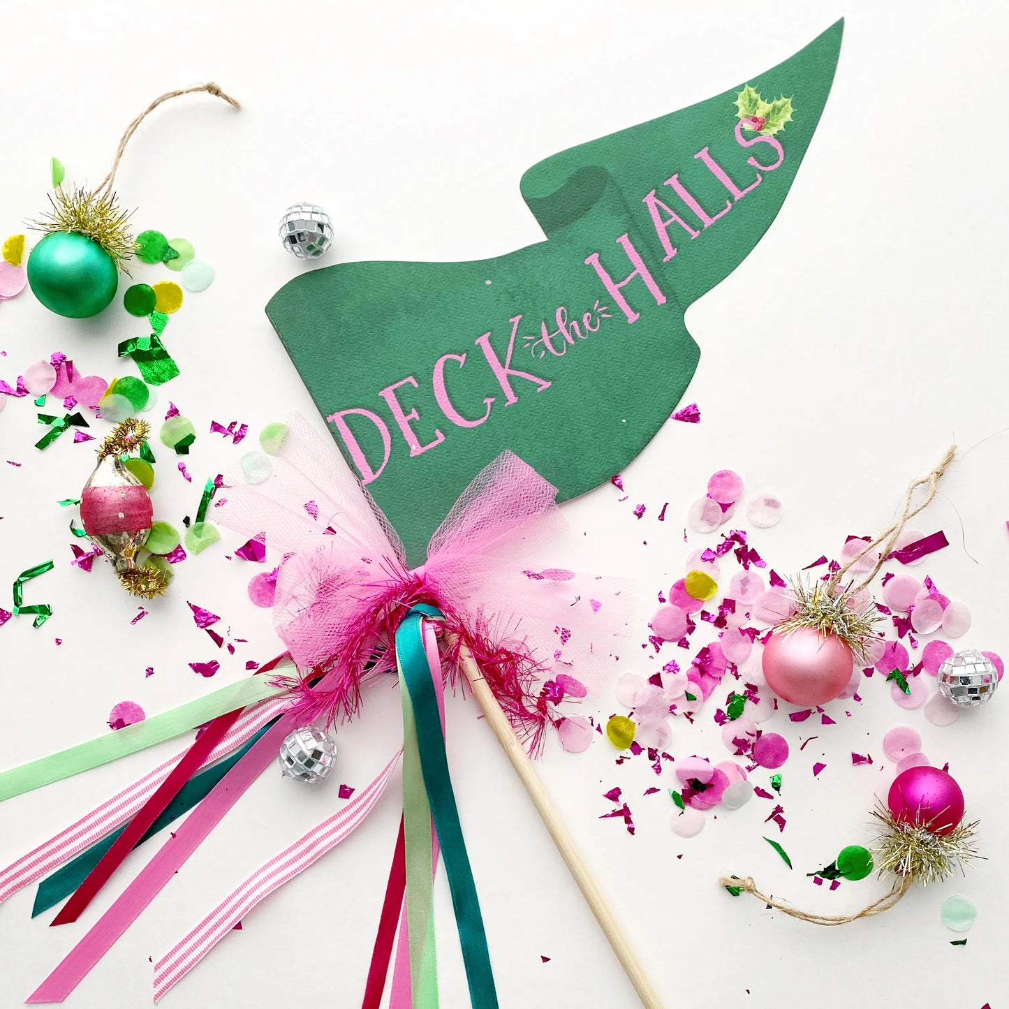 Deck the Halls Party Pennant Cami Monet
