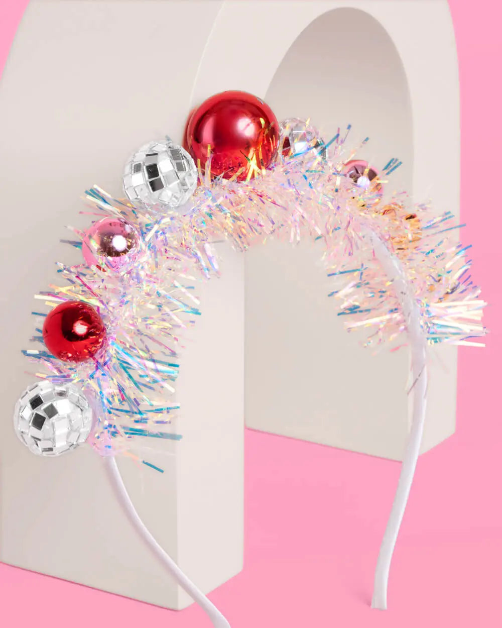 Disco Christmas Headband - ornaments + fringe headband xo, Fetti