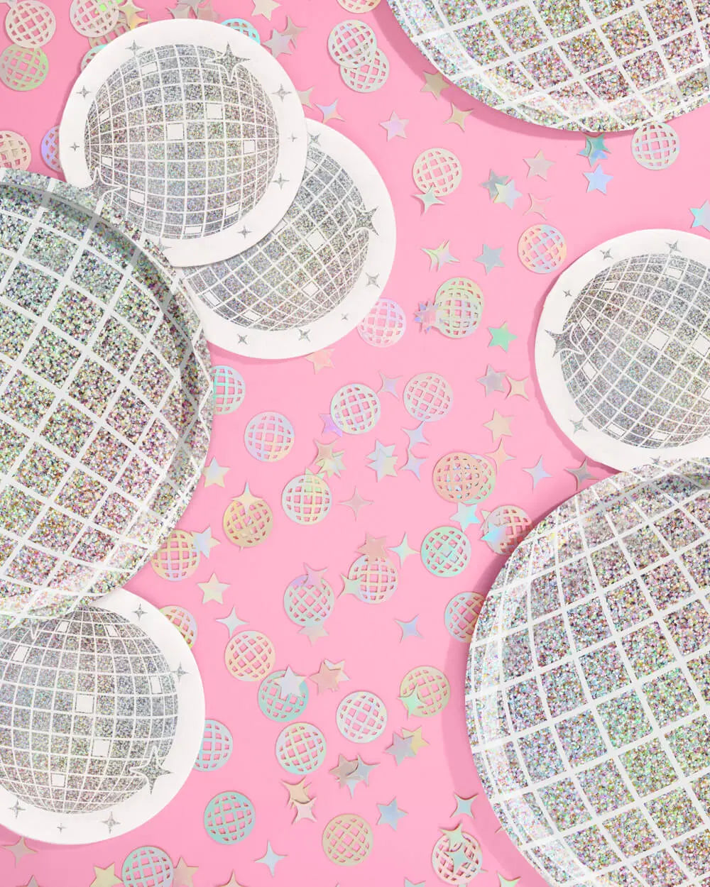 Disco Confetti - 200 pc iridescent foil confetti xo, Fetti