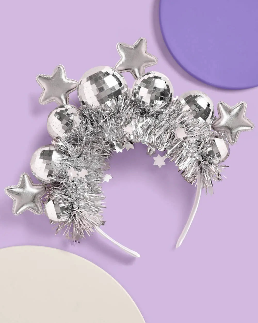 Disco Stars Headband - silver fringe headband xo, Fetti