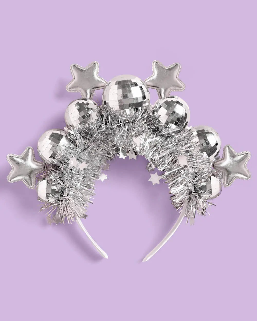 Disco Stars Headband - silver fringe headband xo, Fetti