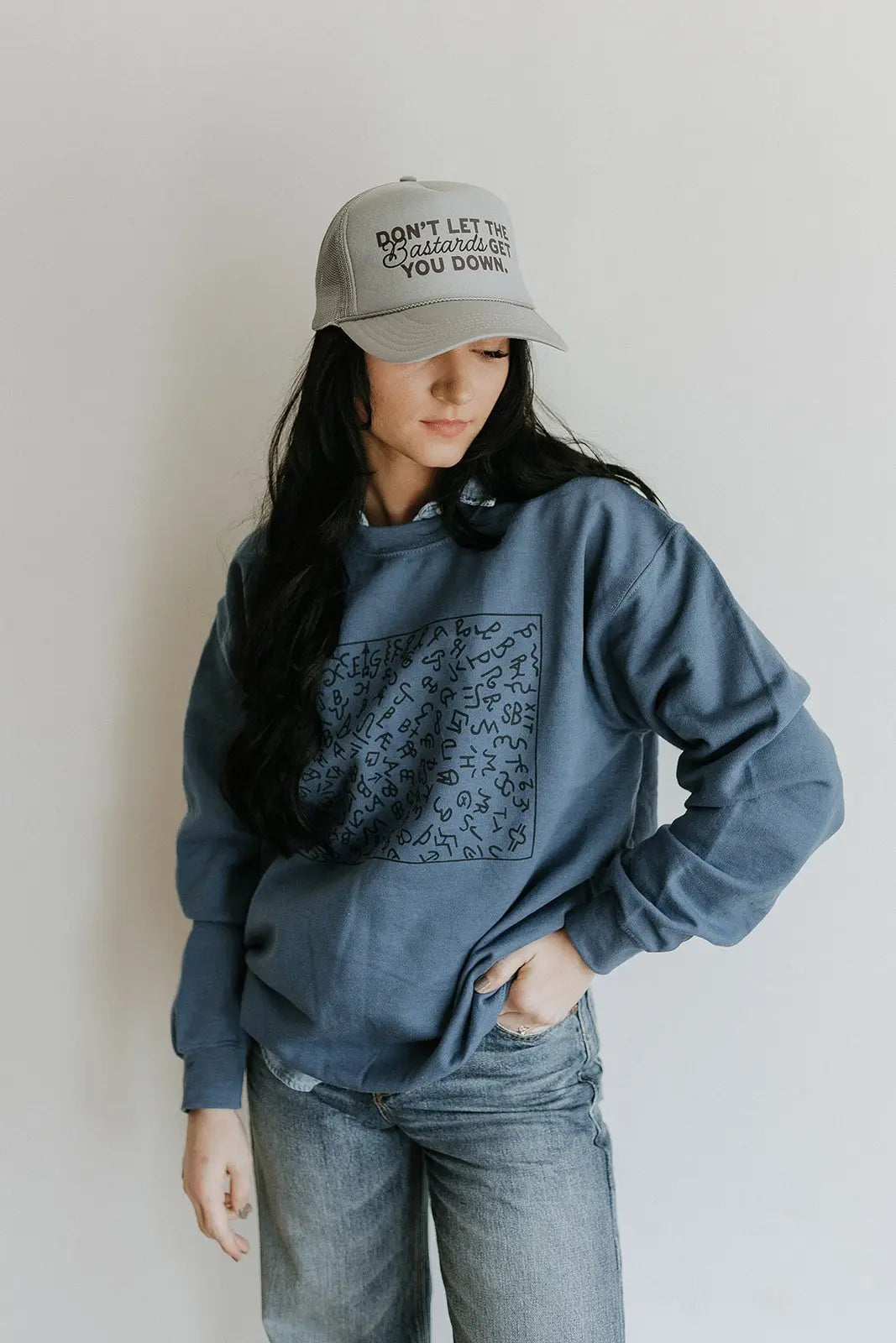 Don't Let Bastards Get You Down Trucker Hat Wild Junkie