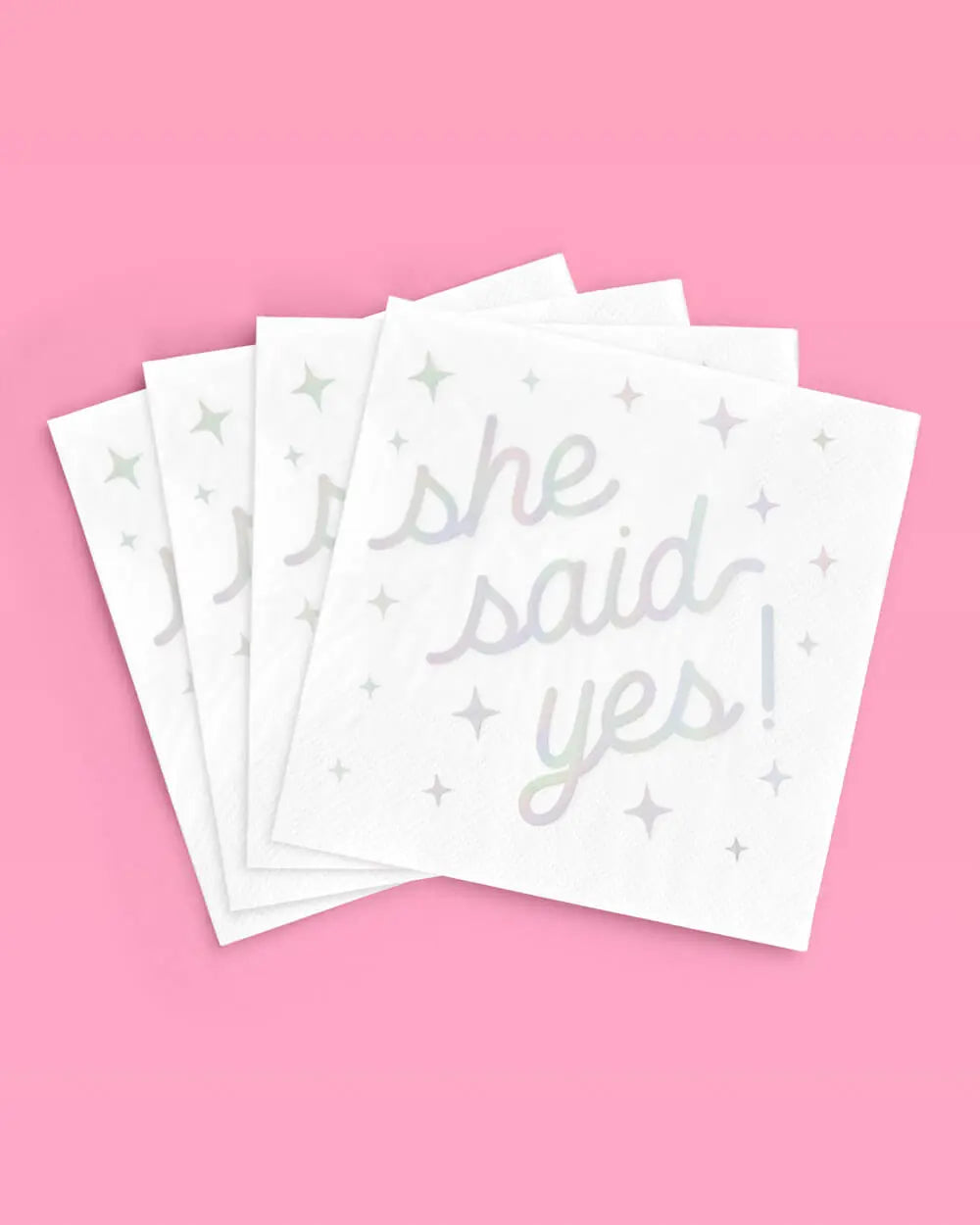 Engaged Era Napkins - 25 foil napkins xo, Fetti