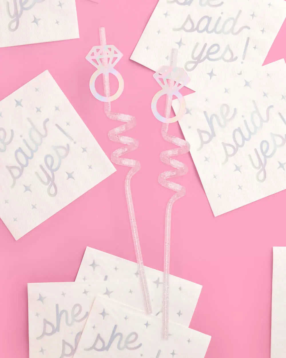 Engaged Era Straws - 12 reusable straws xo, Fetti