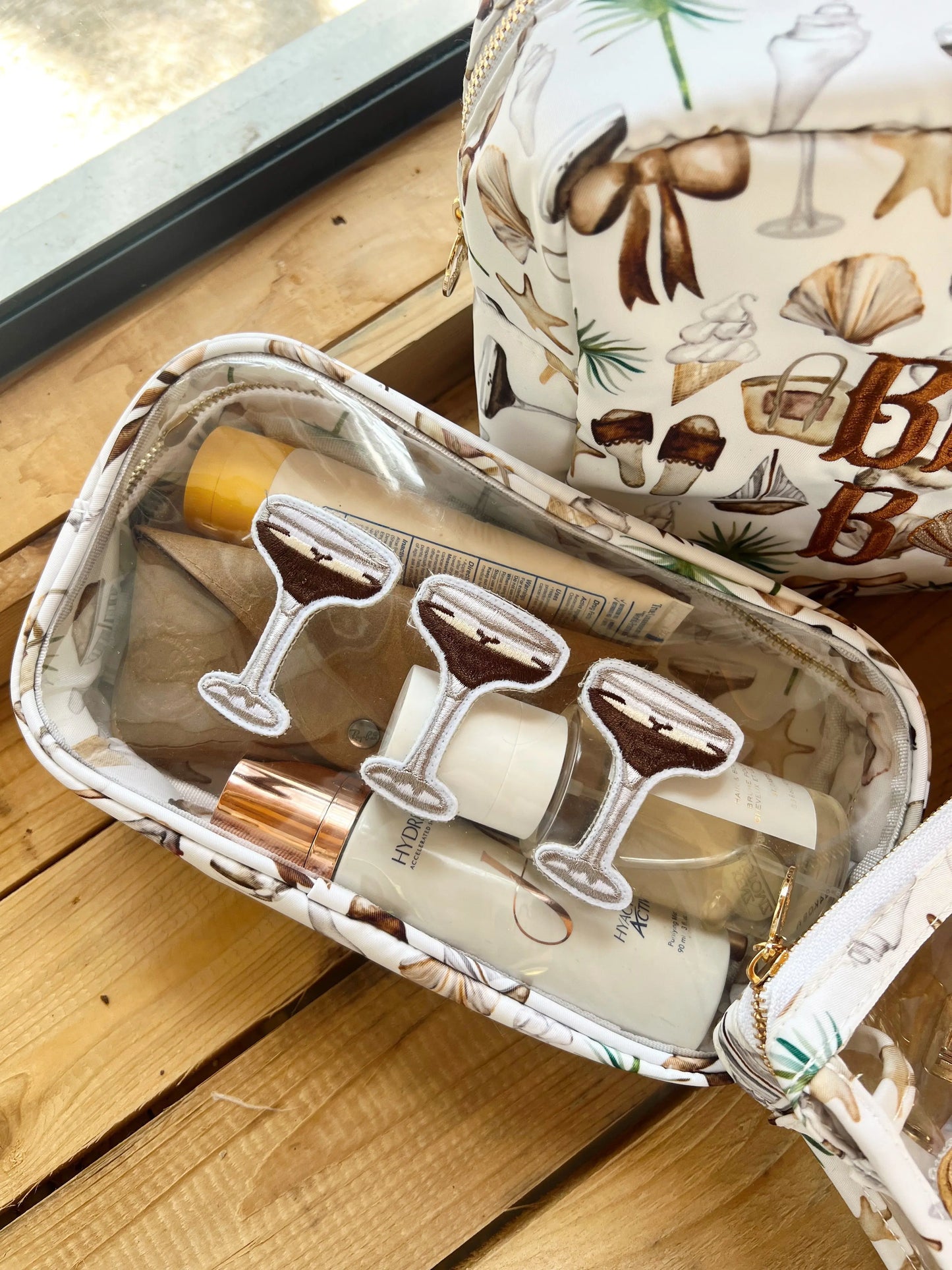 Espresso Martinis - Neutral Coastal Cocktail Clear Large Bag KenzKustomz