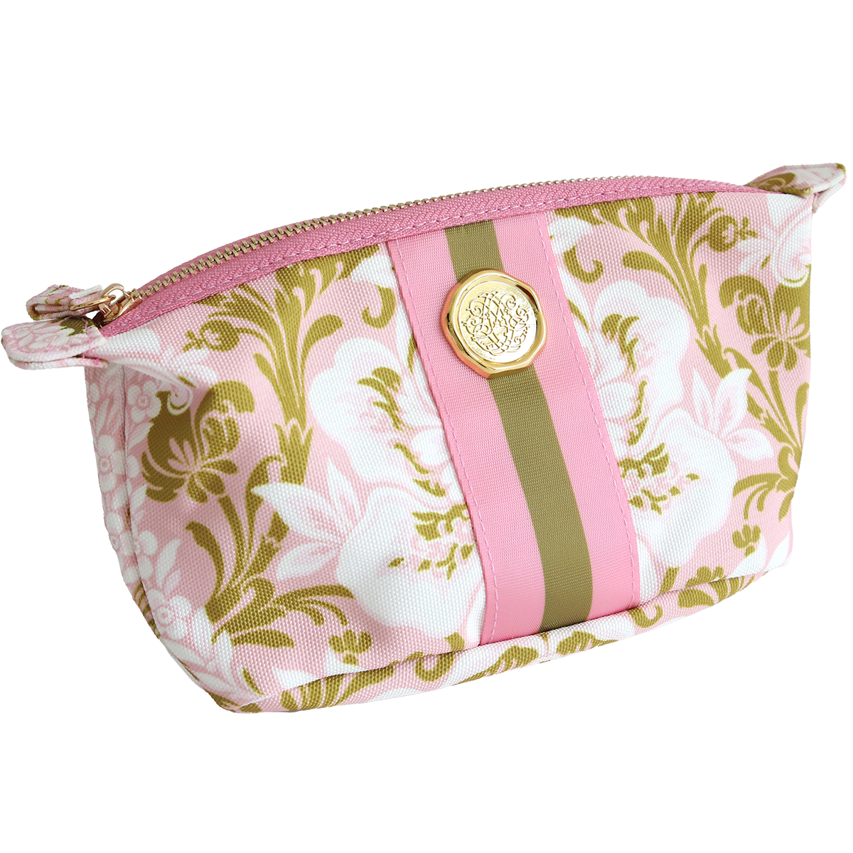 Pink Damask Small Cosmetic