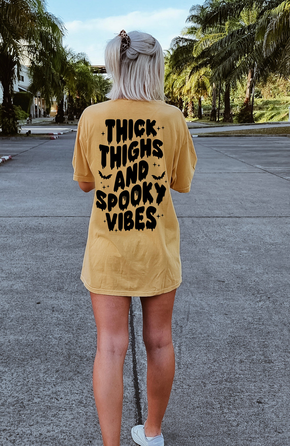 Thick Thighs and Spooky Vibes Graphic Tee