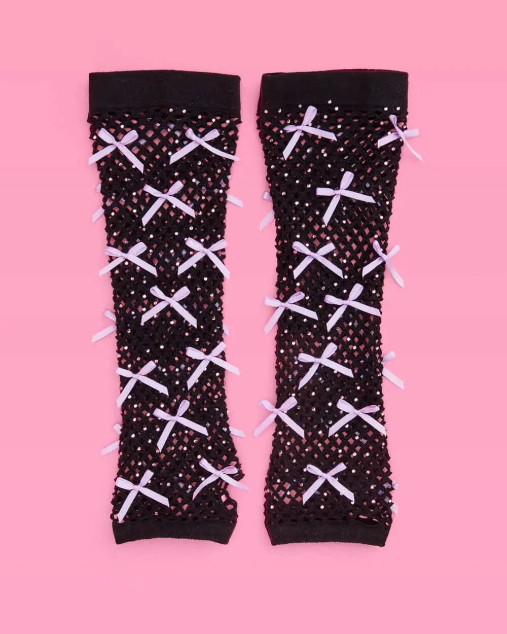 Good Idea Gloves - fishnet bow gloves xo, Fetti